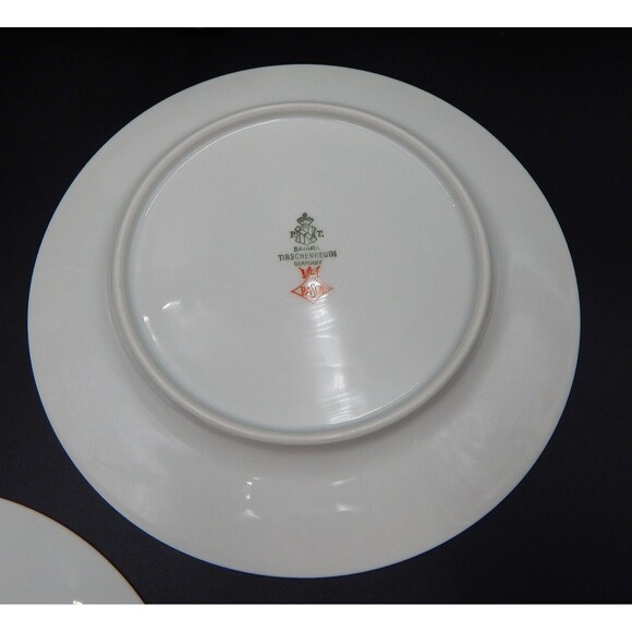 Tirschenreuth Bavaria The Elgin Salad Plates Set of 4 Germany 7-1/2 Inch Silver - Picture 9 of 12